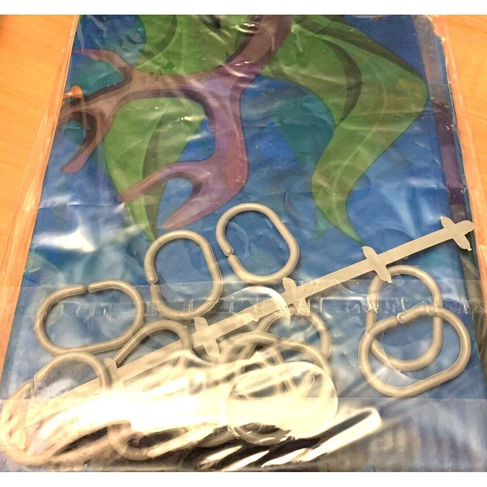 HCP Supply Shower Curtain w/Hooks 72